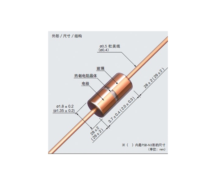 日本芝浦PSB-N / N3形热敏电阻二极管型